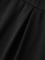 Stretchy Waist Pleated Midi Dress