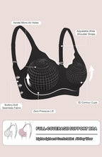 Curveins Ruffle Jelly Bra No Underwire Seamless Push Up Support Comfortable Wireless Everyday Bra