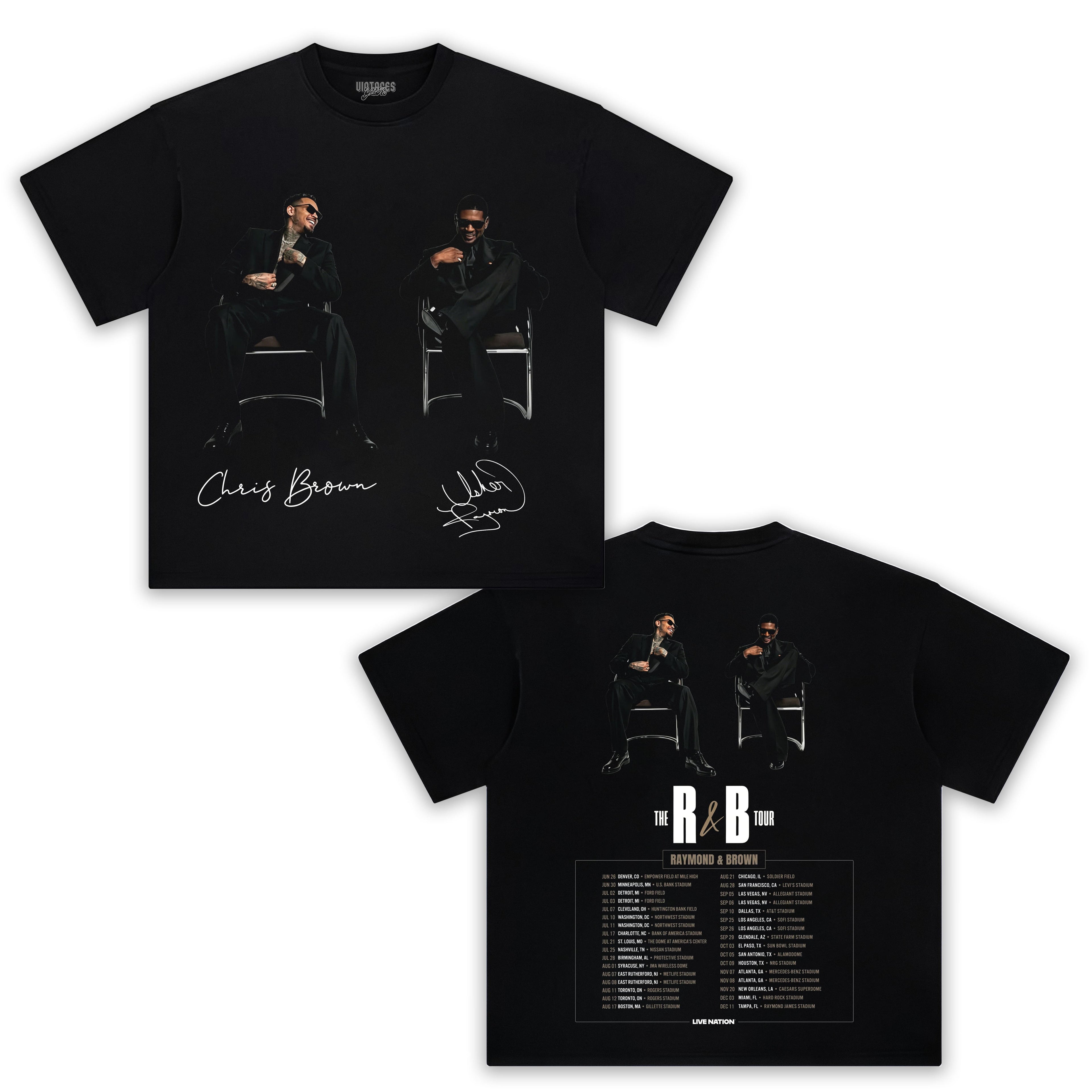 CHRIS BROWN & USHER THE R&B TOUR TANK TOP & TEE