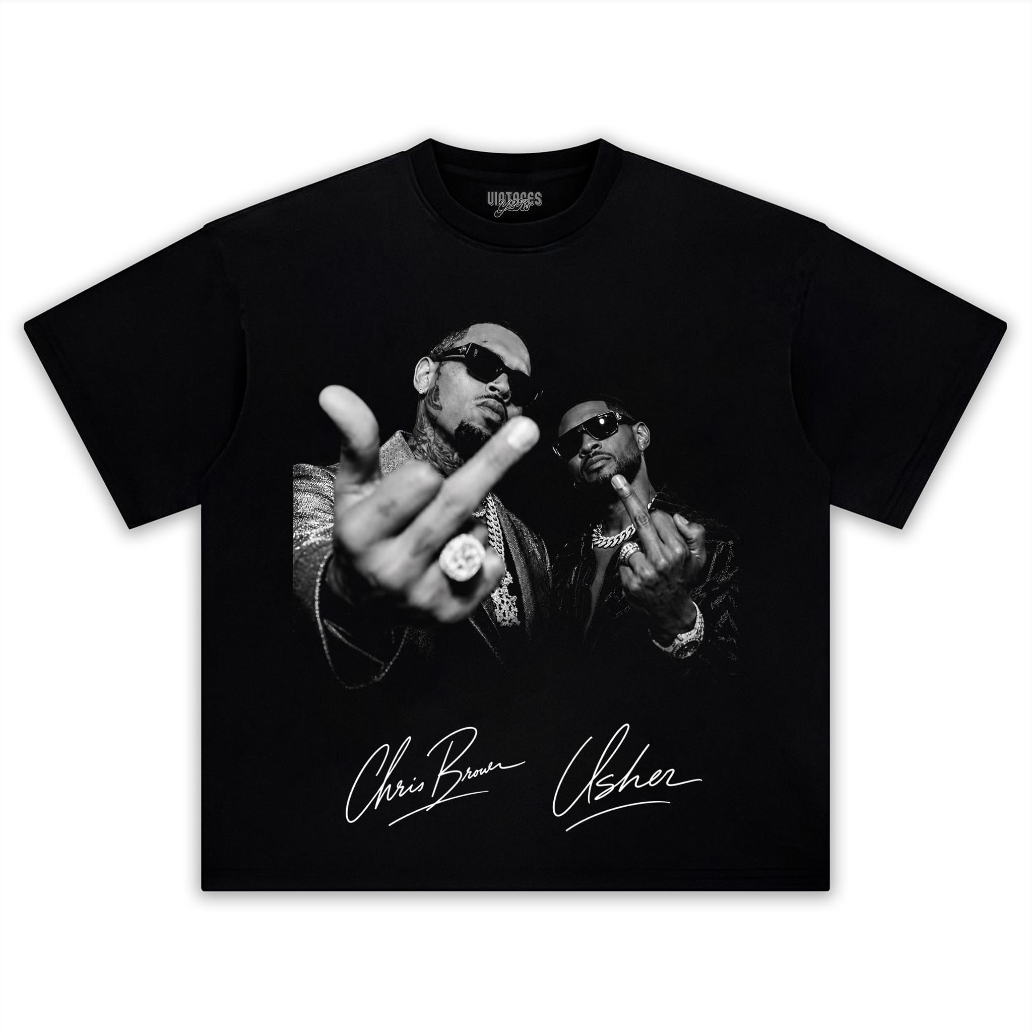 CHRIS BROWN & USHER V2 TANK TOP & TEE & LONG SLEEVE & LAYERED LS & HOODIE