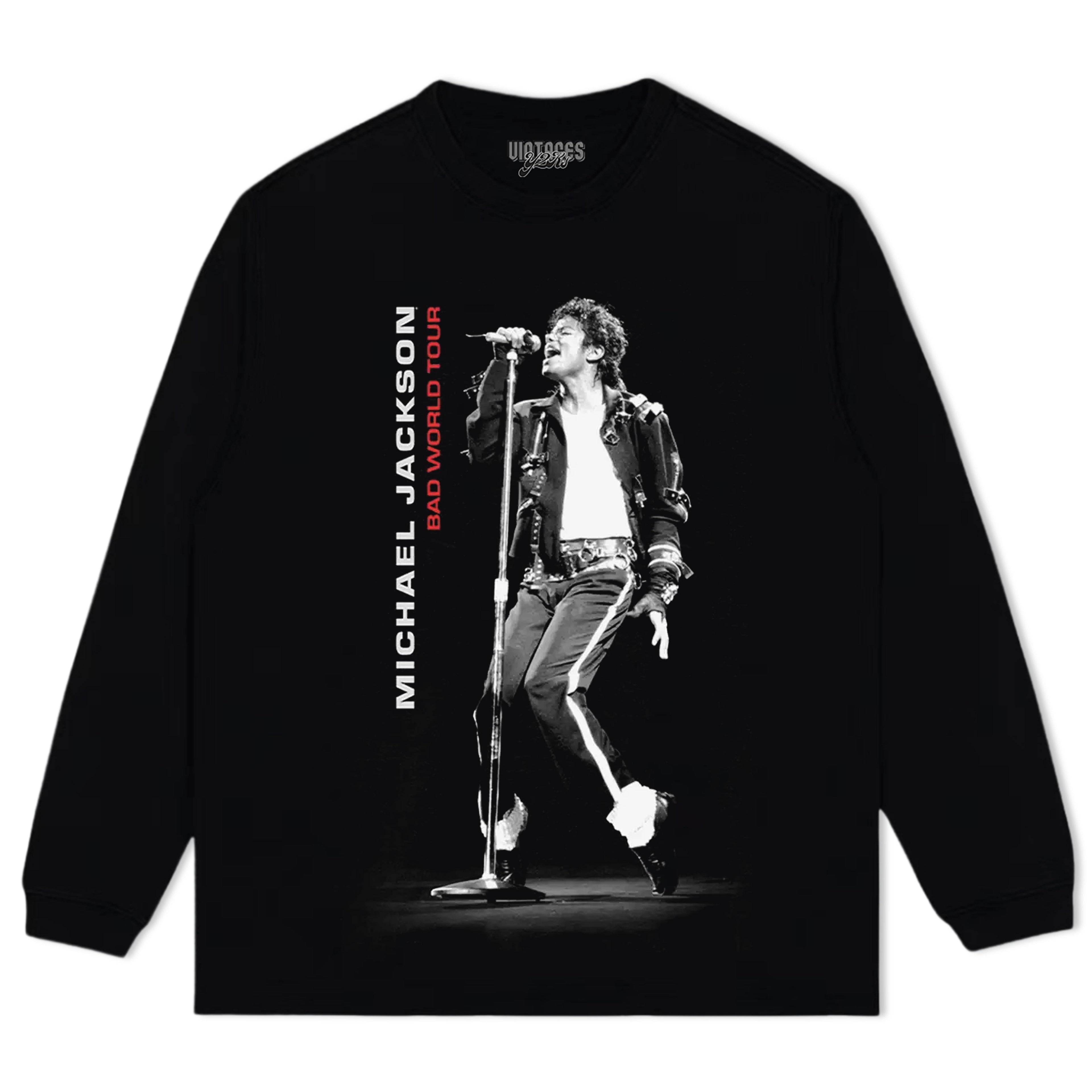 MICHAEL JACKSON BAD WORLD TOUR TANK TOP & TEE & LONG SLEEVE & LAYERED LS & HOODIE