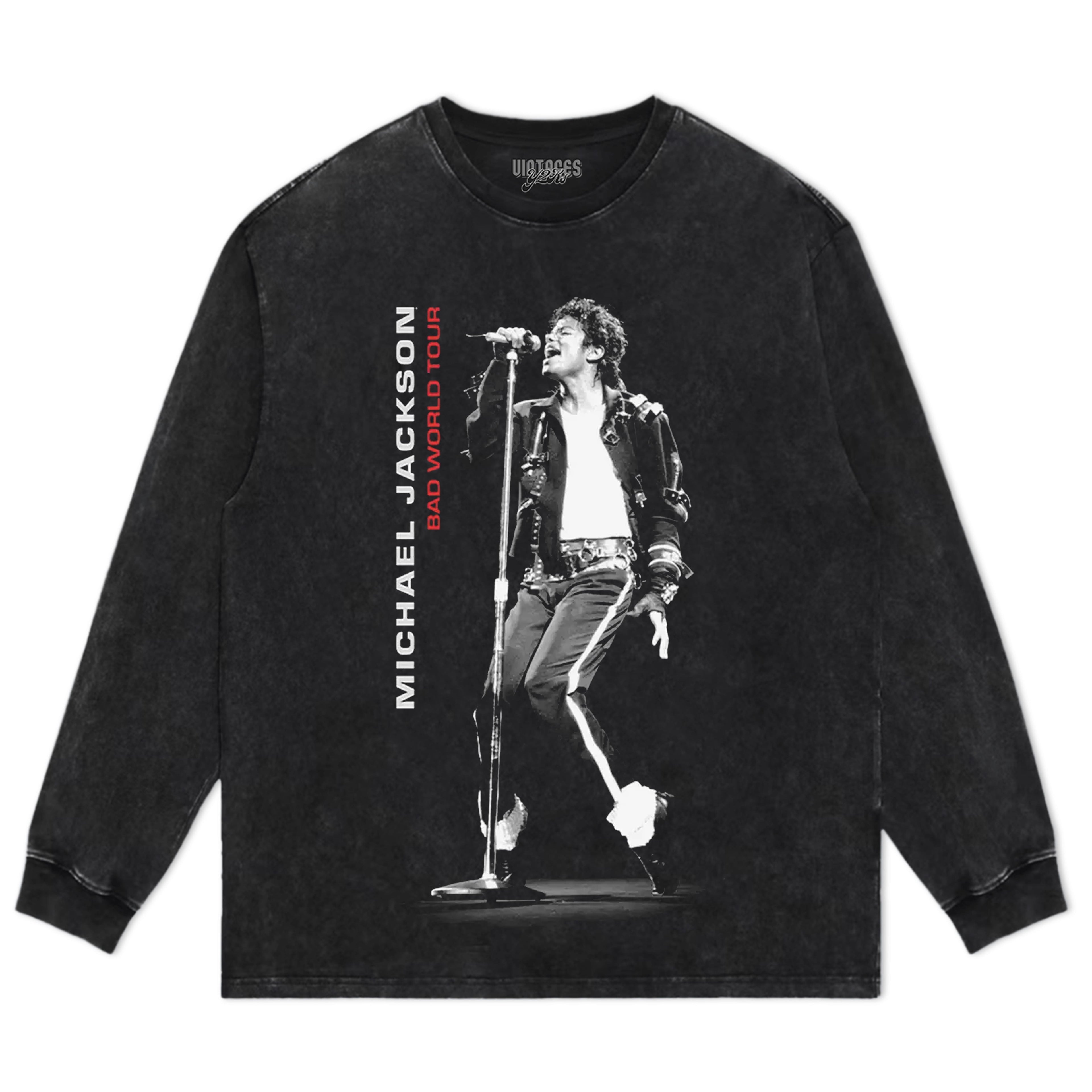 MICHAEL JACKSON BAD WORLD TOUR TANK TOP & TEE & LONG SLEEVE & LAYERED LS & HOODIE