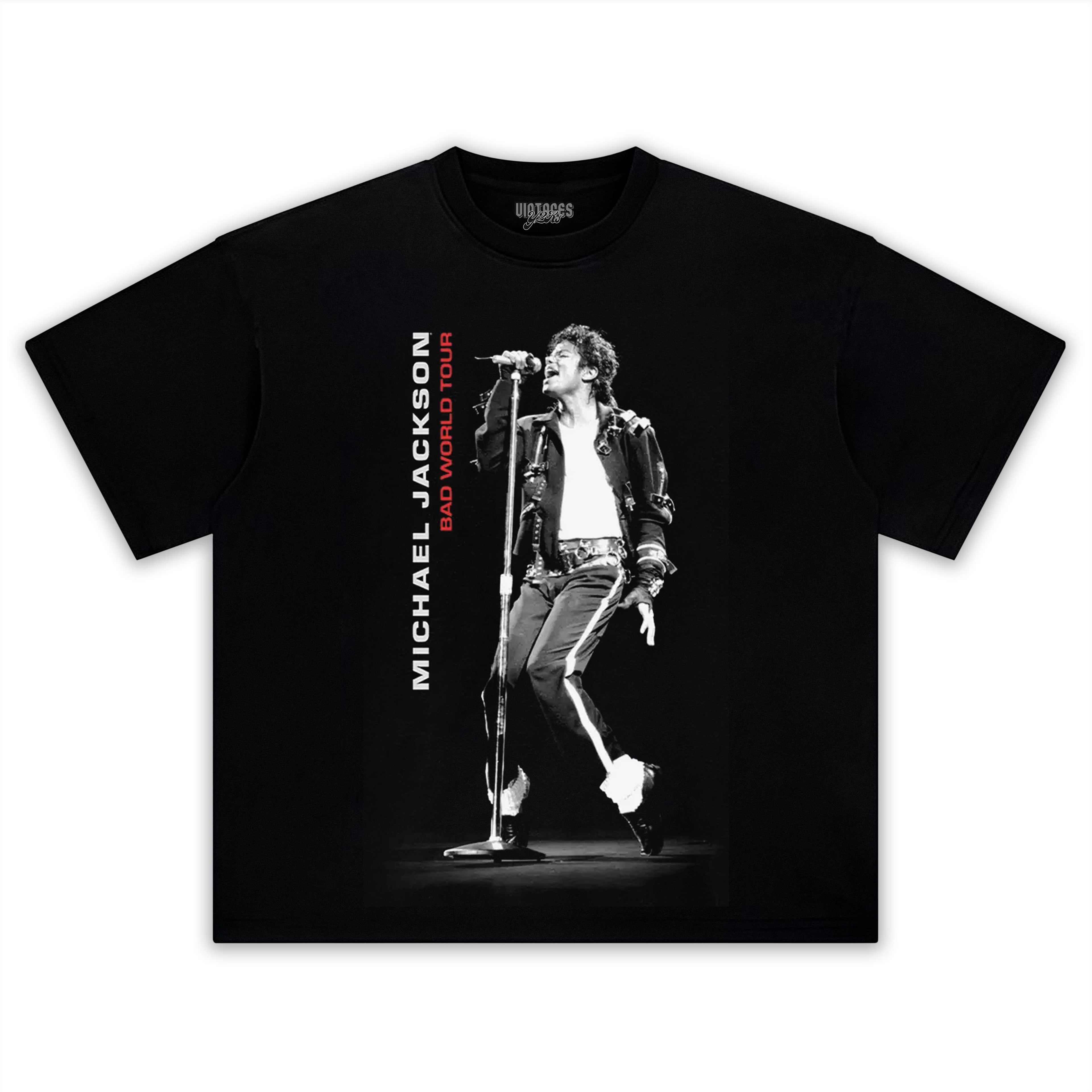 MICHAEL JACKSON BAD WORLD TOUR TANK TOP & TEE & LONG SLEEVE & LAYERED LS & HOODIE