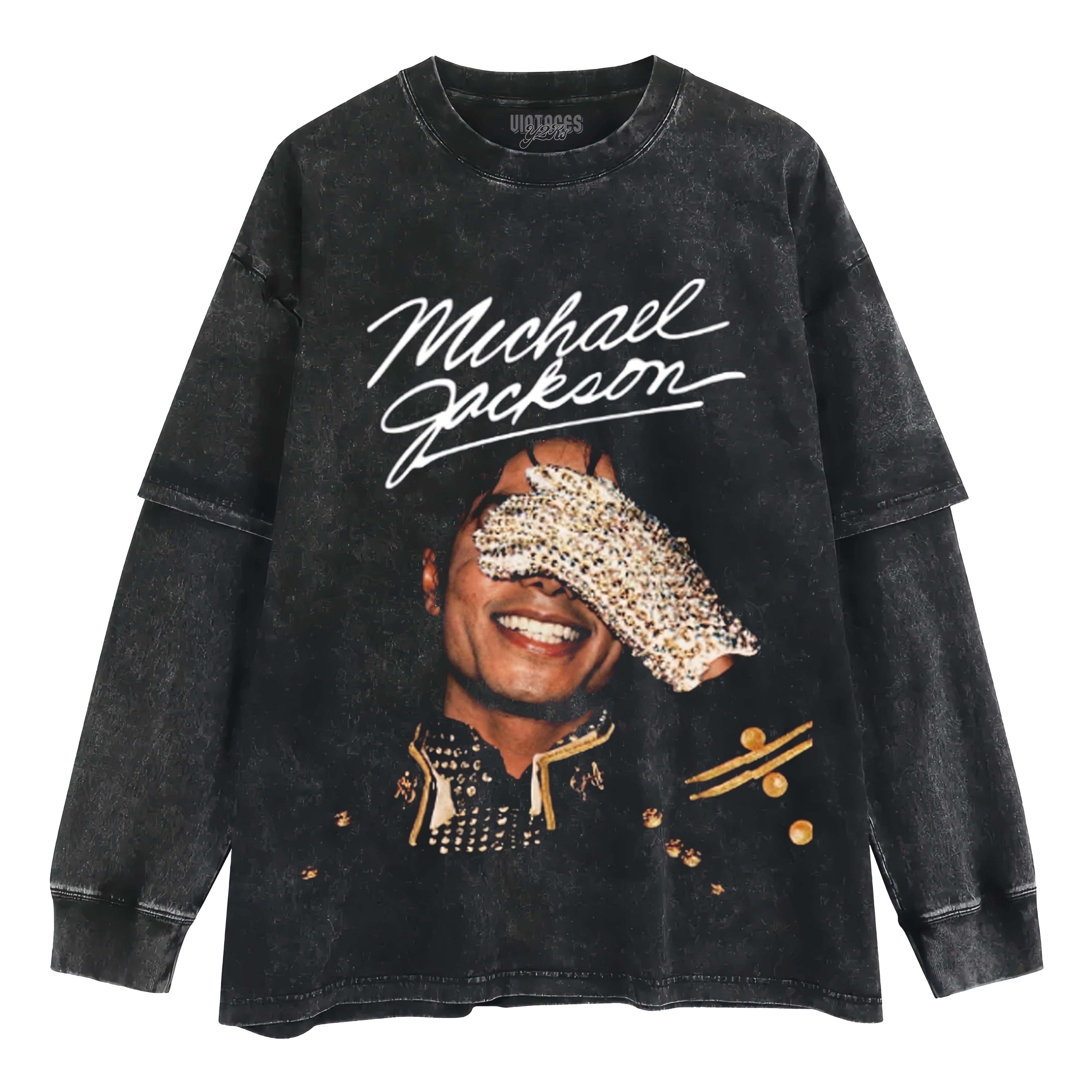 MICHAEL JACKSON GLOVE SIGNED TANK TOP & TEE & LONG SLEEVE & LAYERED LS & HOODIE