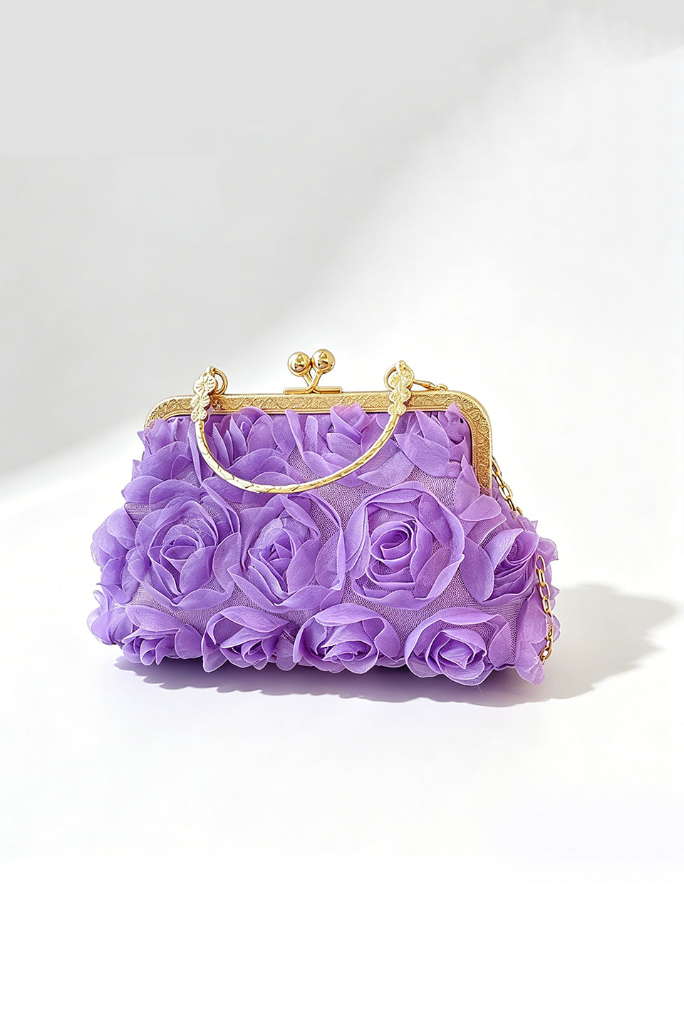 Curveins Delicate Petal Chain Bag for Cocktail Evenings