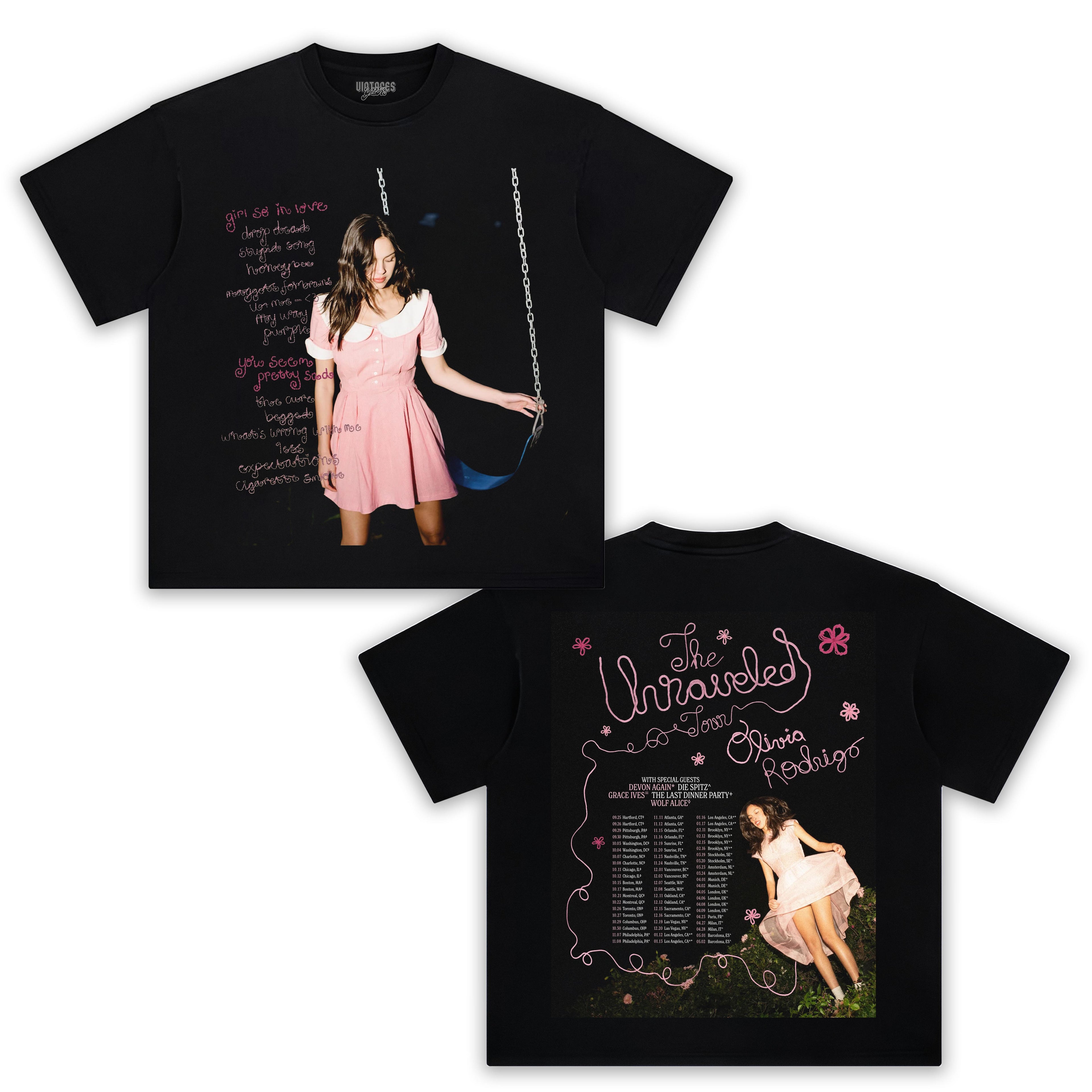 OLIVIA RODRIGO - THE UNRAVELED TOUR TANK TOP & TEE