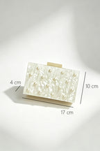 Curveinse Luxury Pearl Acrylic Box Clutch Crossbody Bag