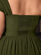 Curveins Plus Size Asymmetric One-Shoulder Sequin Side-Slit Maxi Dress